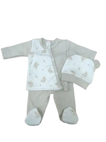 Бебешки комплект 3 части бежов с мечета Стара Загора Toni Baby