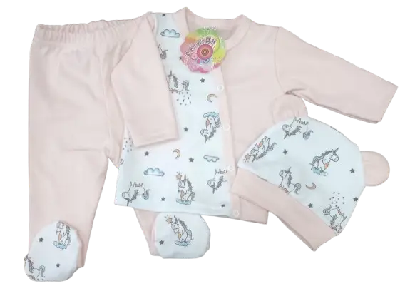 Бебешки комплект 3 части розов Пловдив Toni Baby
